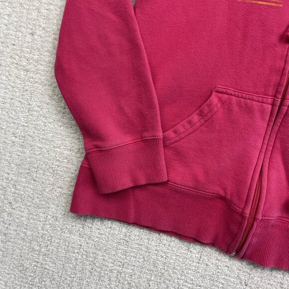 Retro Y2K Oakley Women's Full Zip Hoodie Pink Big Graphic Size XS Stained, read* - Picture 6 of 16